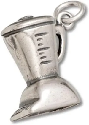 Sterling Silver Charm Bracelet With Attached 3D Kitchen Cooks Food Processor Blender Cooking Charm