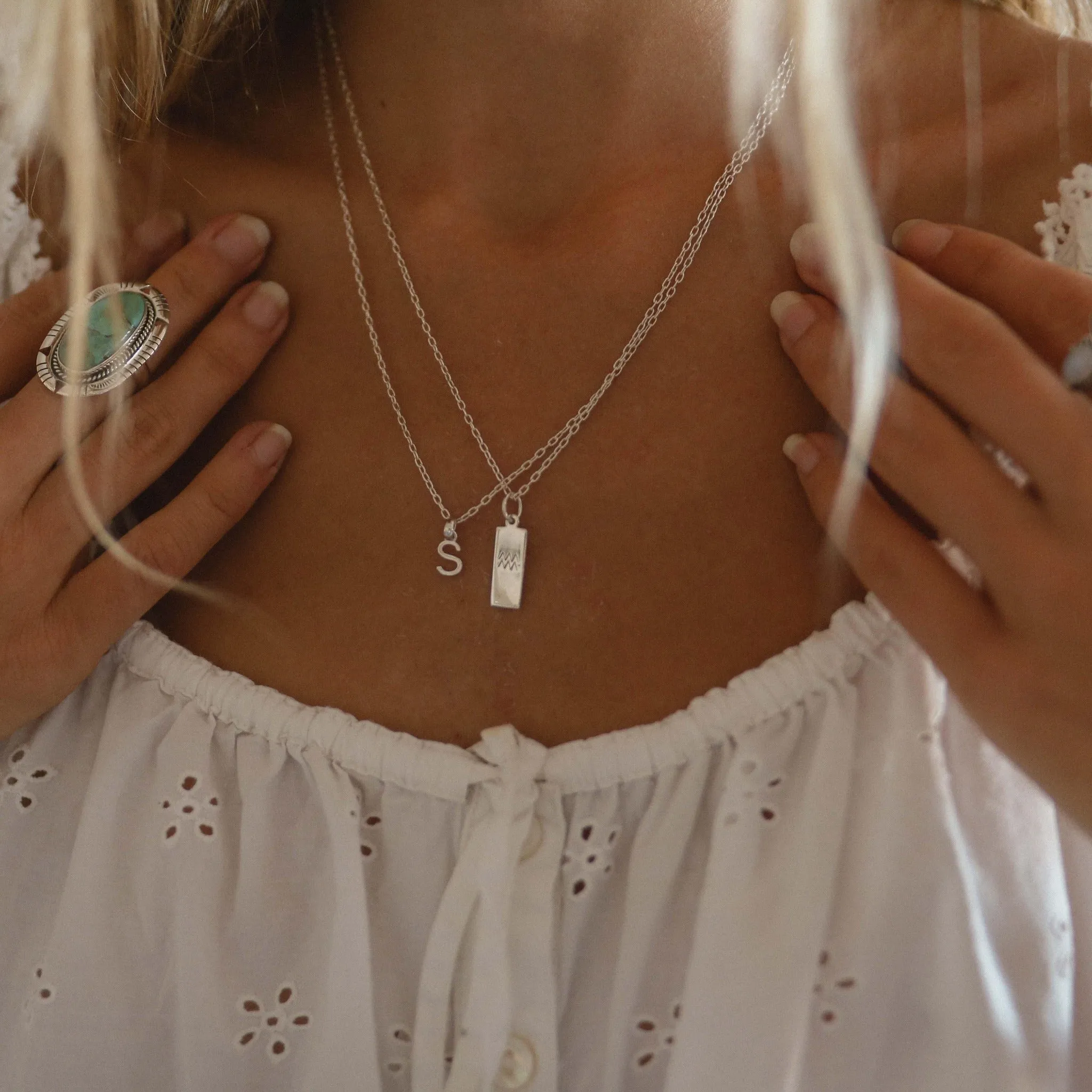 Sterling Silver Initial Necklace