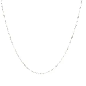 Sterling Silver Open Trace Chain Necklace - Light Weight
