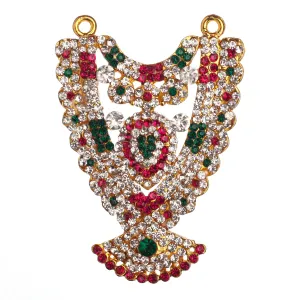 Stone Necklace - 3 x 2 Inches | Multicolour Stone Haram/ Stone Jewelry for Deity Decor/ 45 Gms Approx