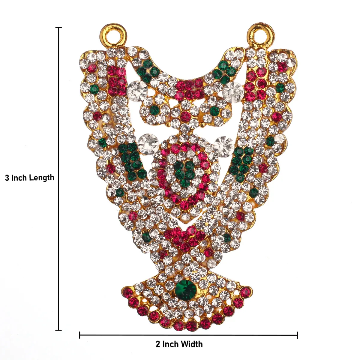 Stone Necklace - 3 x 2 Inches | Multicolour Stone Haram/ Stone Jewelry for Deity Decor/ 45 Gms Approx