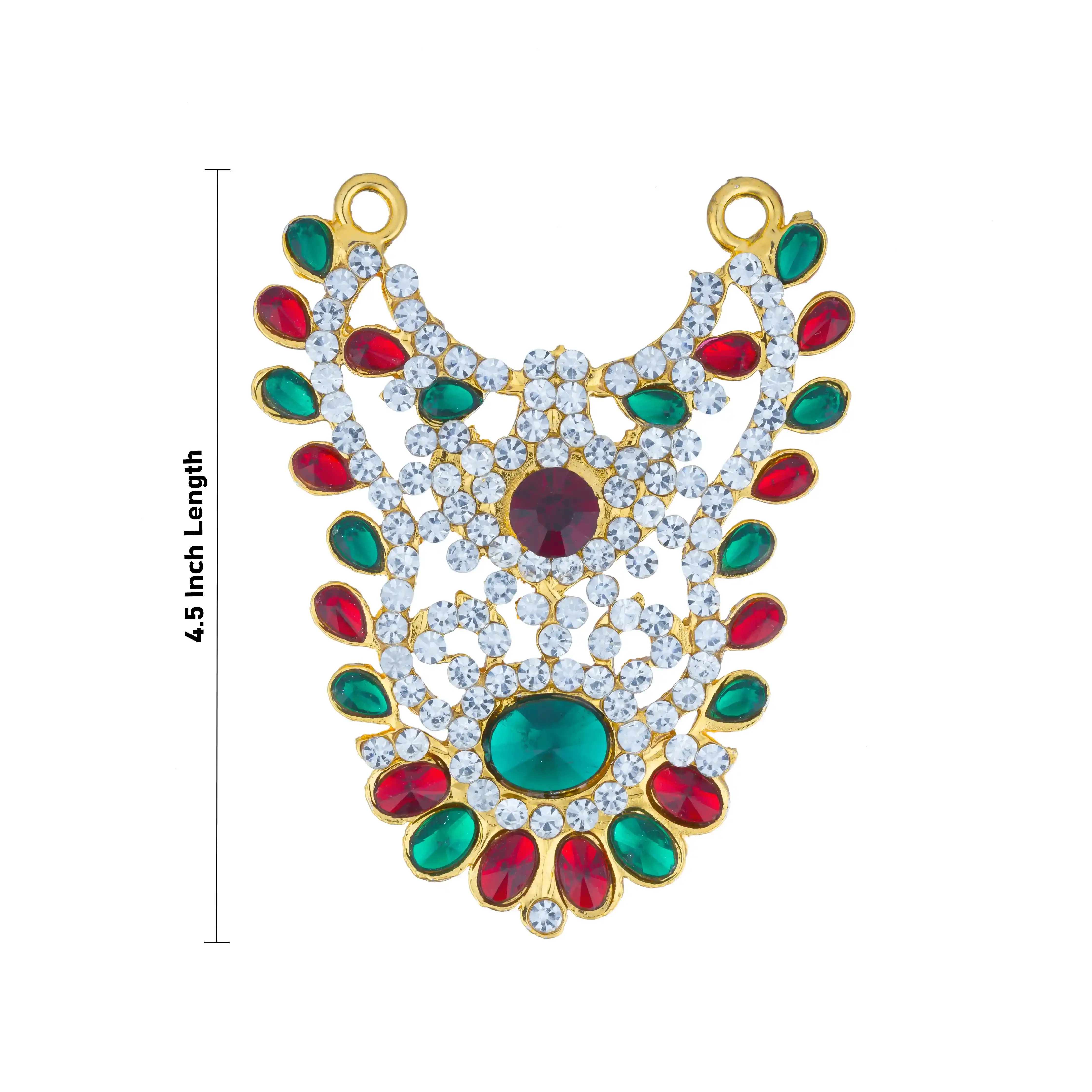 Stone Necklace - 4.5 Inches | Multi Colour Stone Haram/ Stone Jewellery for Deity