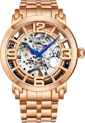 Stuhrling Original Skeleton Watches for Men - Mens Automatic Watch Self Winding Mens Dress Watch - Mens Winchester 44 Elite Watch Mechanical Watch for Men