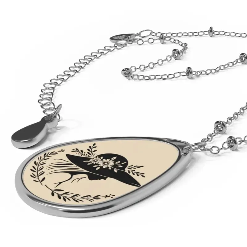 Stylish Oval Necklace Flower Hat Flair Fashion Trends