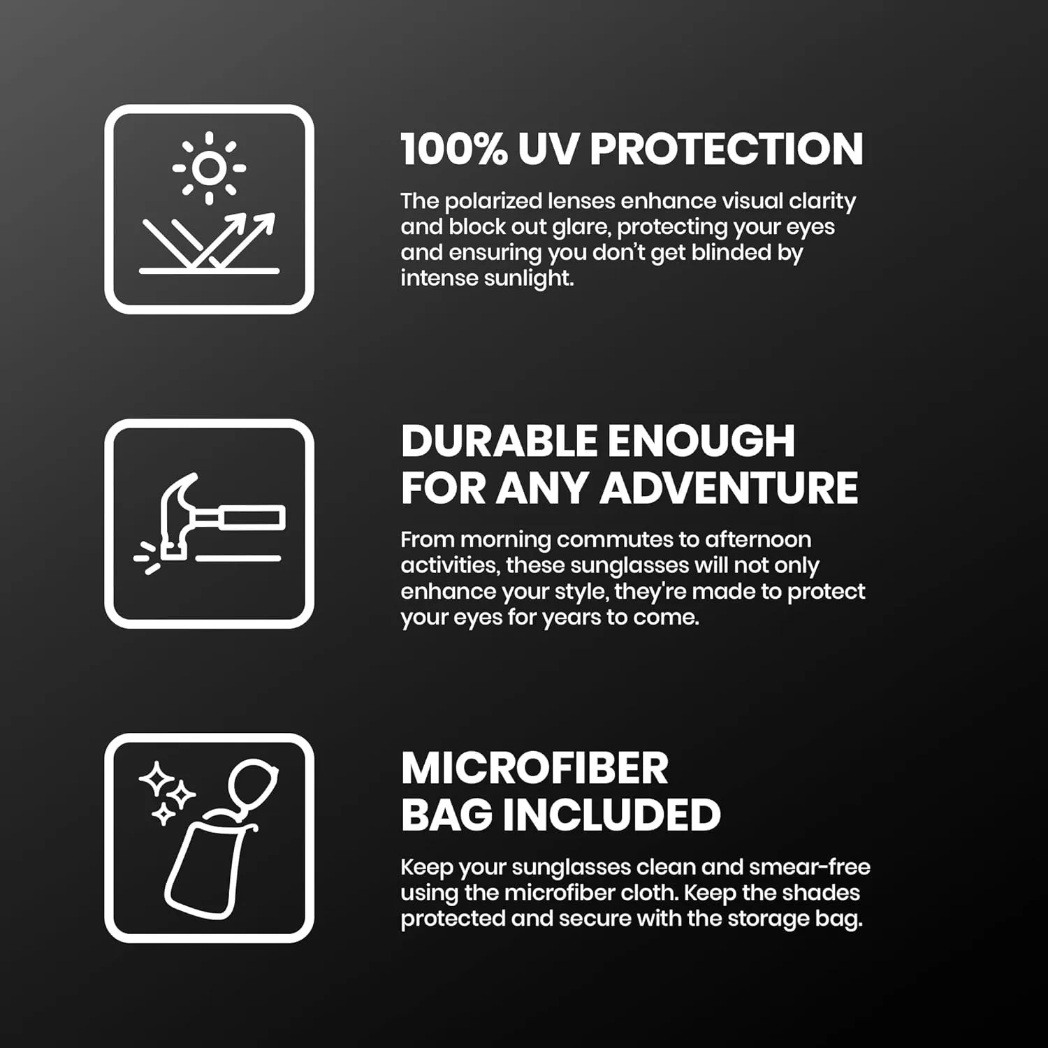 Suncloud Patrol Polarized Sunglasses  100% UV Protection  Comfortable Fit, Trendy Design  for Men & Women