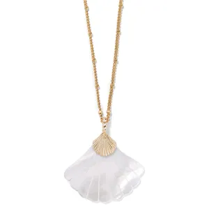 Sunset Cove Mother Of Pearl Shell Necklace - JM7389