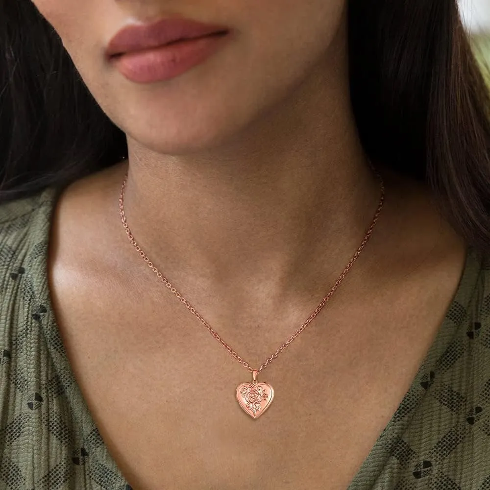 Supcare Locket Necklace That Holds Pictures-Engraved Photo Pendant Custom Jewellery Gifts for Men Women (with Jewellery Gift Box)