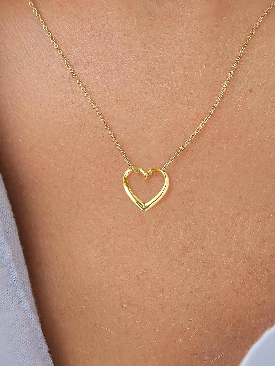 Suplight 925 Sterling Silver Necklaces for Women, Heart/Round Circle Pendant Neckalces Cubic Zirconia Halo Necklace with 16 5 Inches Extender Chain Necklace Dainty Silver Necklace Jewelry for Women