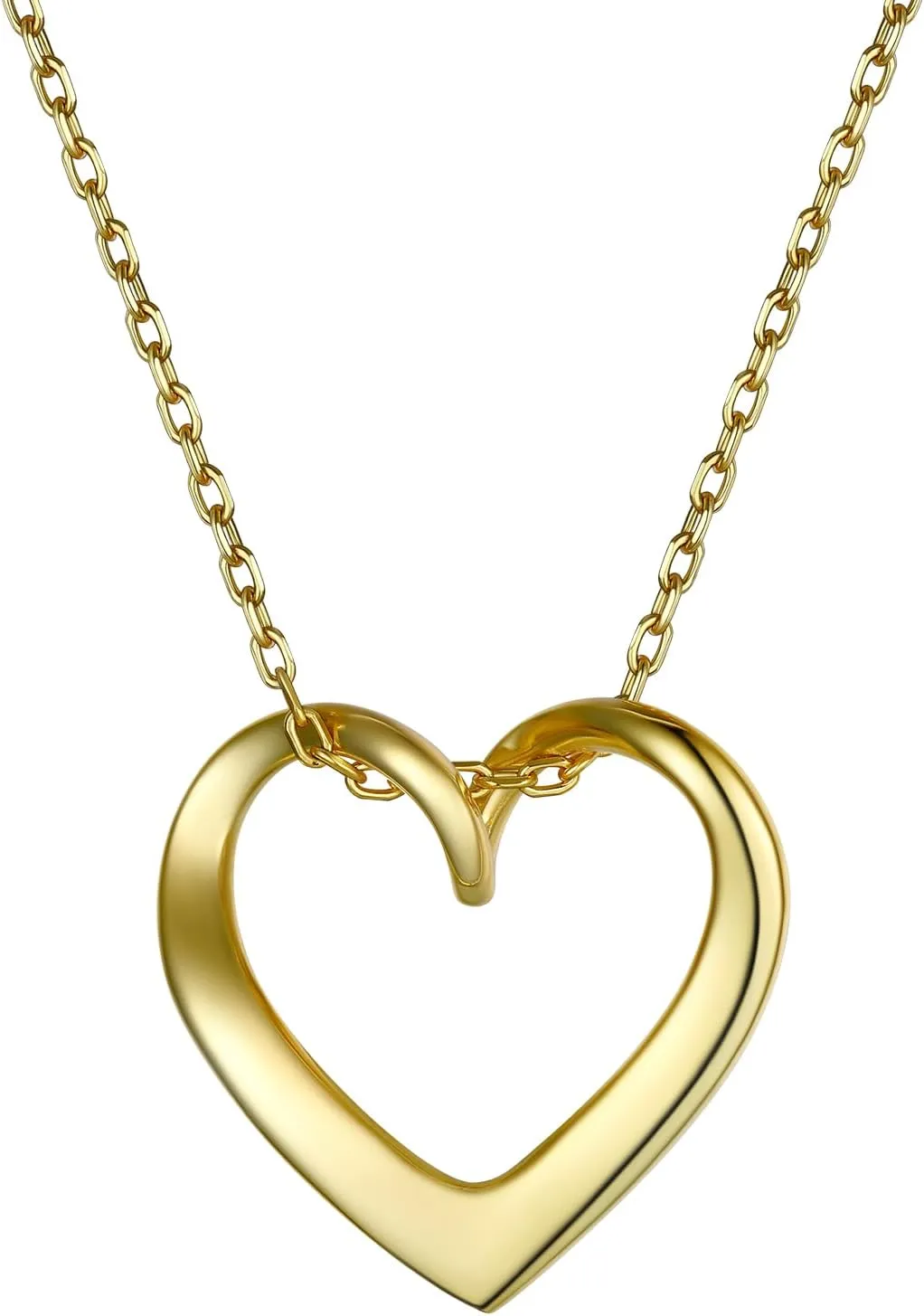 Suplight 925 Sterling Silver Necklaces for Women, Heart/Round Circle Pendant Neckalces Cubic Zirconia Halo Necklace with 16 5 Inches Extender Chain Necklace Dainty Silver Necklace Jewelry for Women