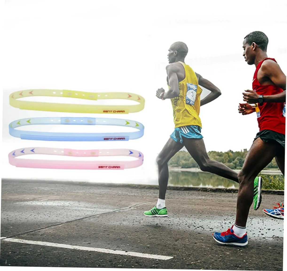 SUPVOX 2pcs Elastic Headband Sports Sweatband Silicone Sweatband Sports Headband Sports Sweat Headband Running