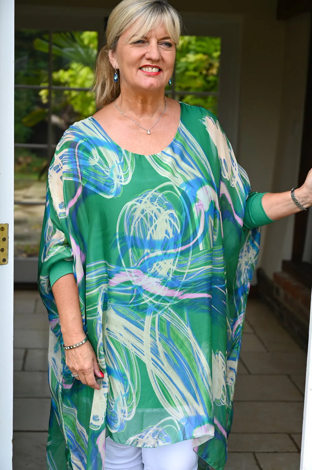 Swirl Pattern Bella Silk Blouse