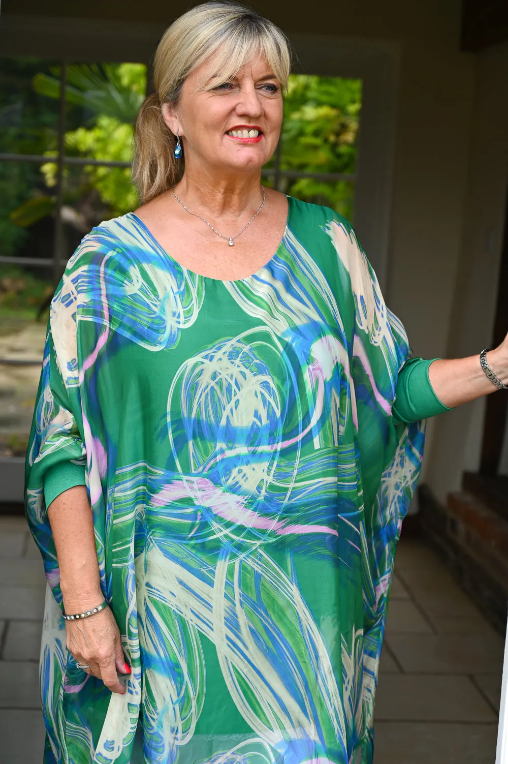 Swirl Pattern Bella Silk Blouse