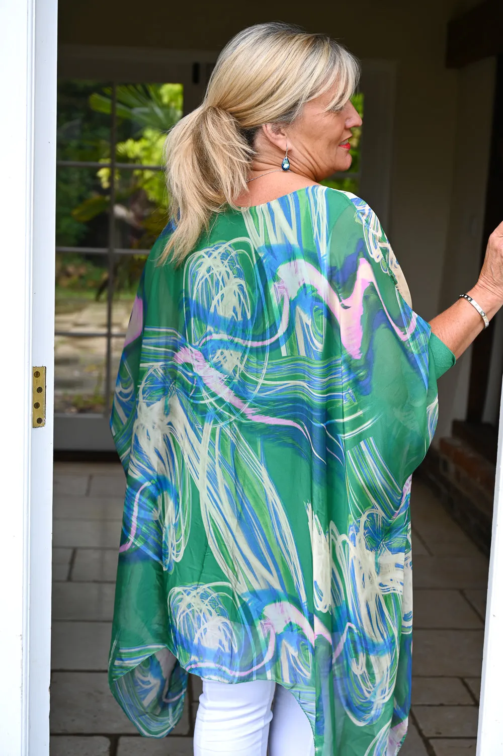 Swirl Pattern Bella Silk Blouse