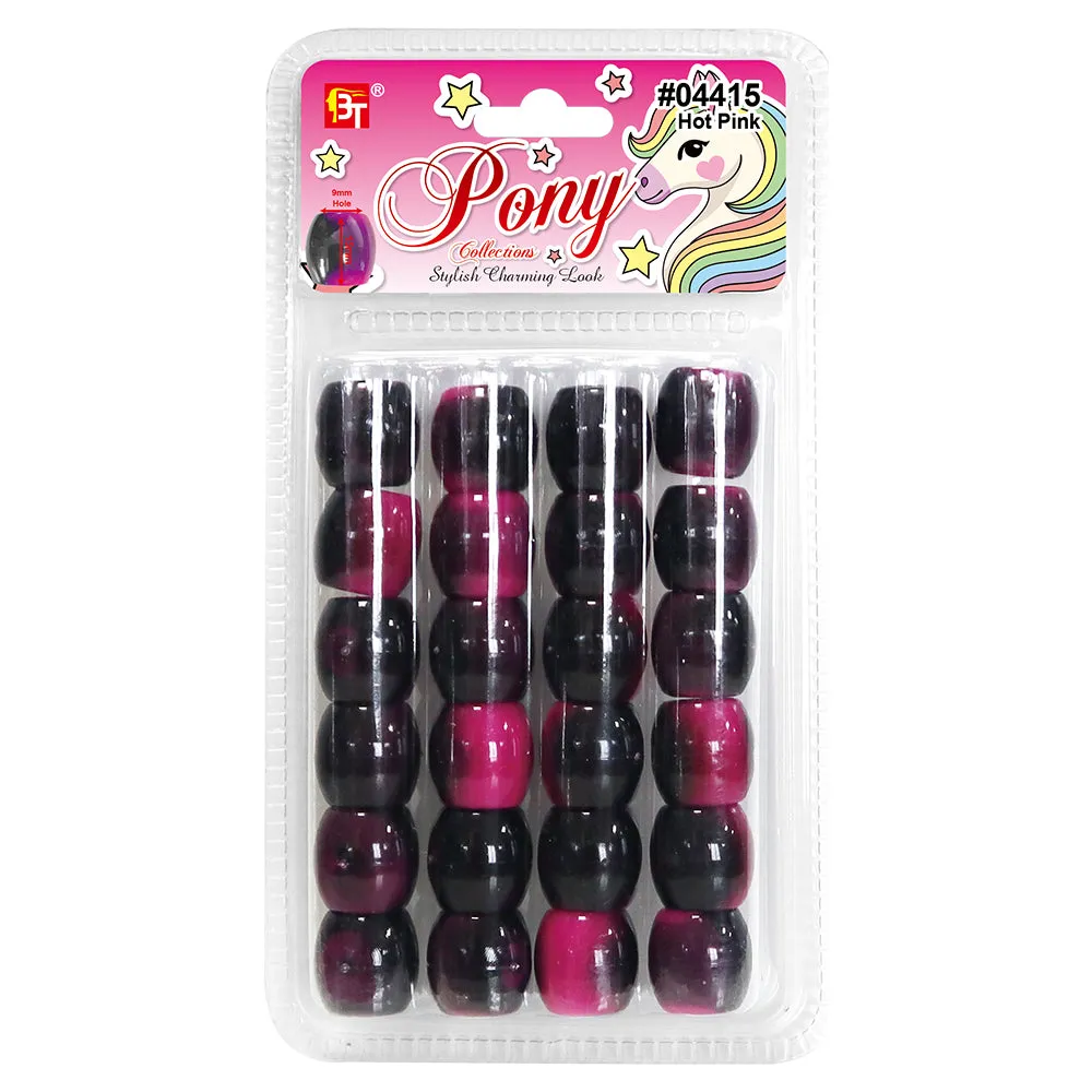 SWIRL TWO TONE JUMBO 9mm HOLE ROUND BEADS