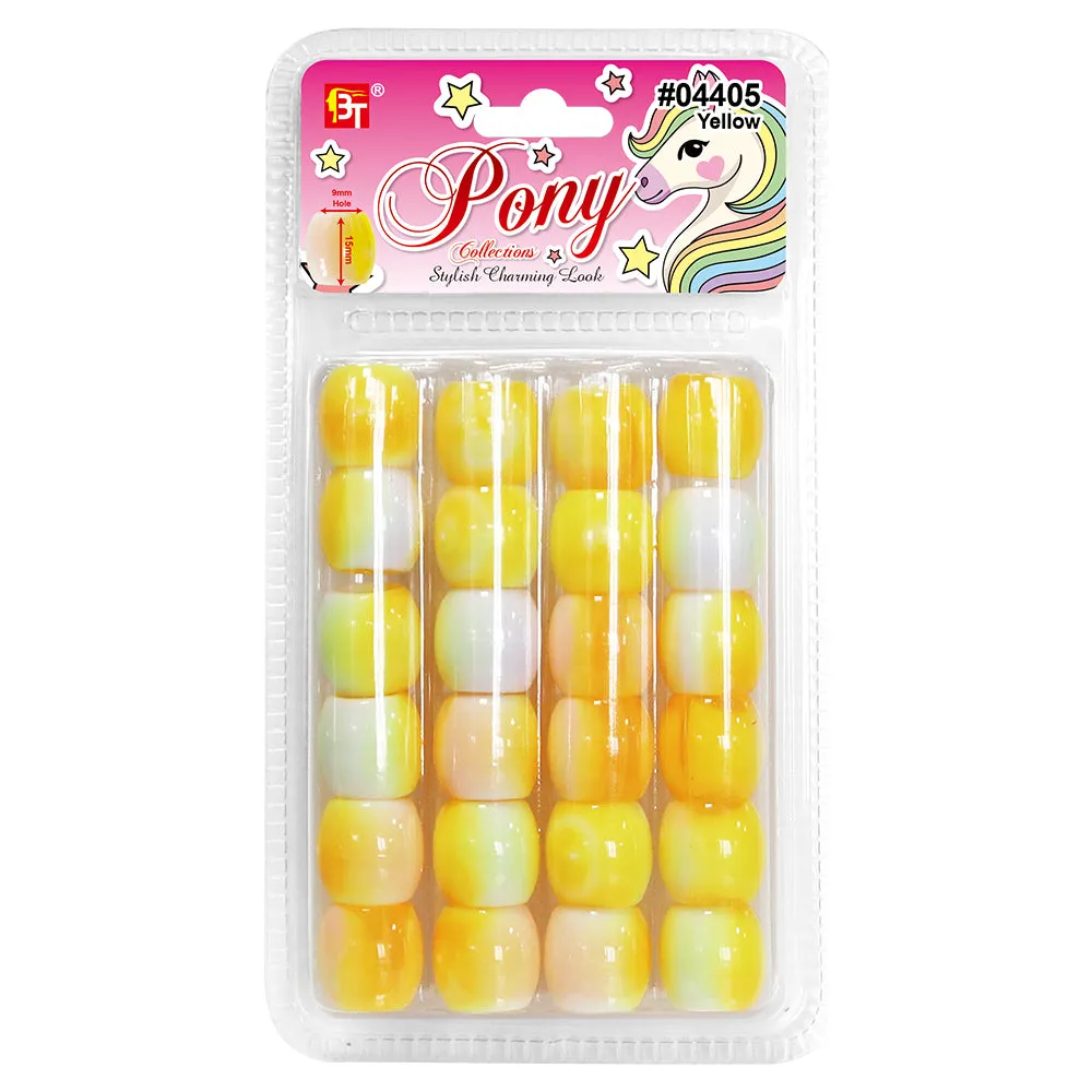 SWIRL TWO TONE JUMBO 9mm HOLE ROUND BEADS