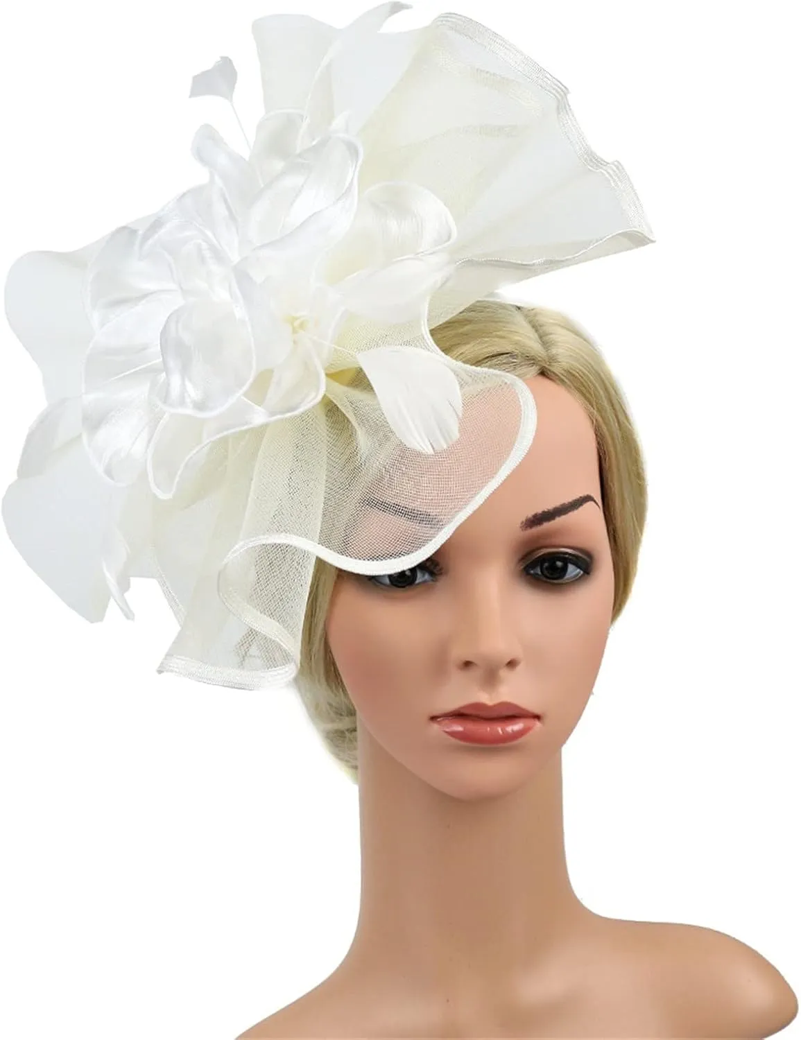 Tea Party Hats for Women Fascinators Headband Kentucky of Derby Hat Flower Mesh Hair Clip Pillbox Cocktail Hats