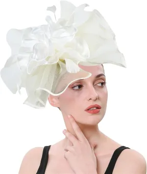 Tea Party Hats for Women Fascinators Headband Kentucky of Derby Hat Flower Mesh Hair Clip Pillbox Cocktail Hats