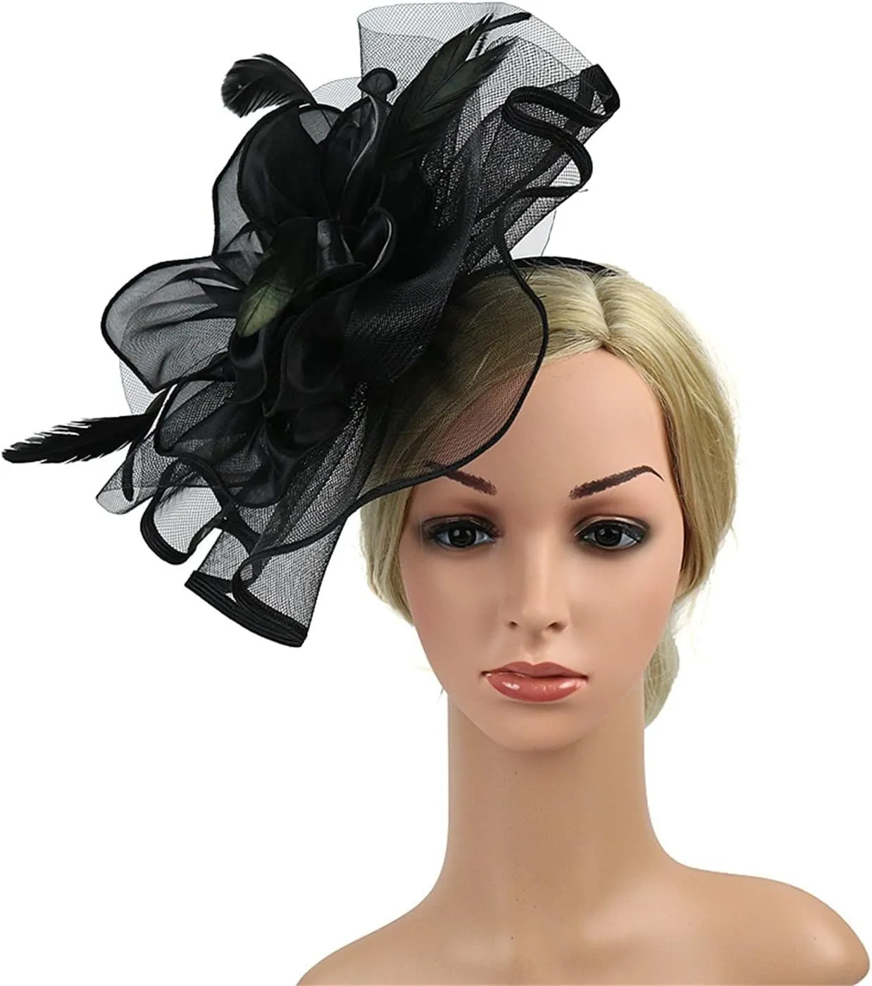 Tea Party Hats for Women Fascinators Headband Kentucky of Derby Hat Flower Mesh Hair Clip Pillbox Cocktail Hats