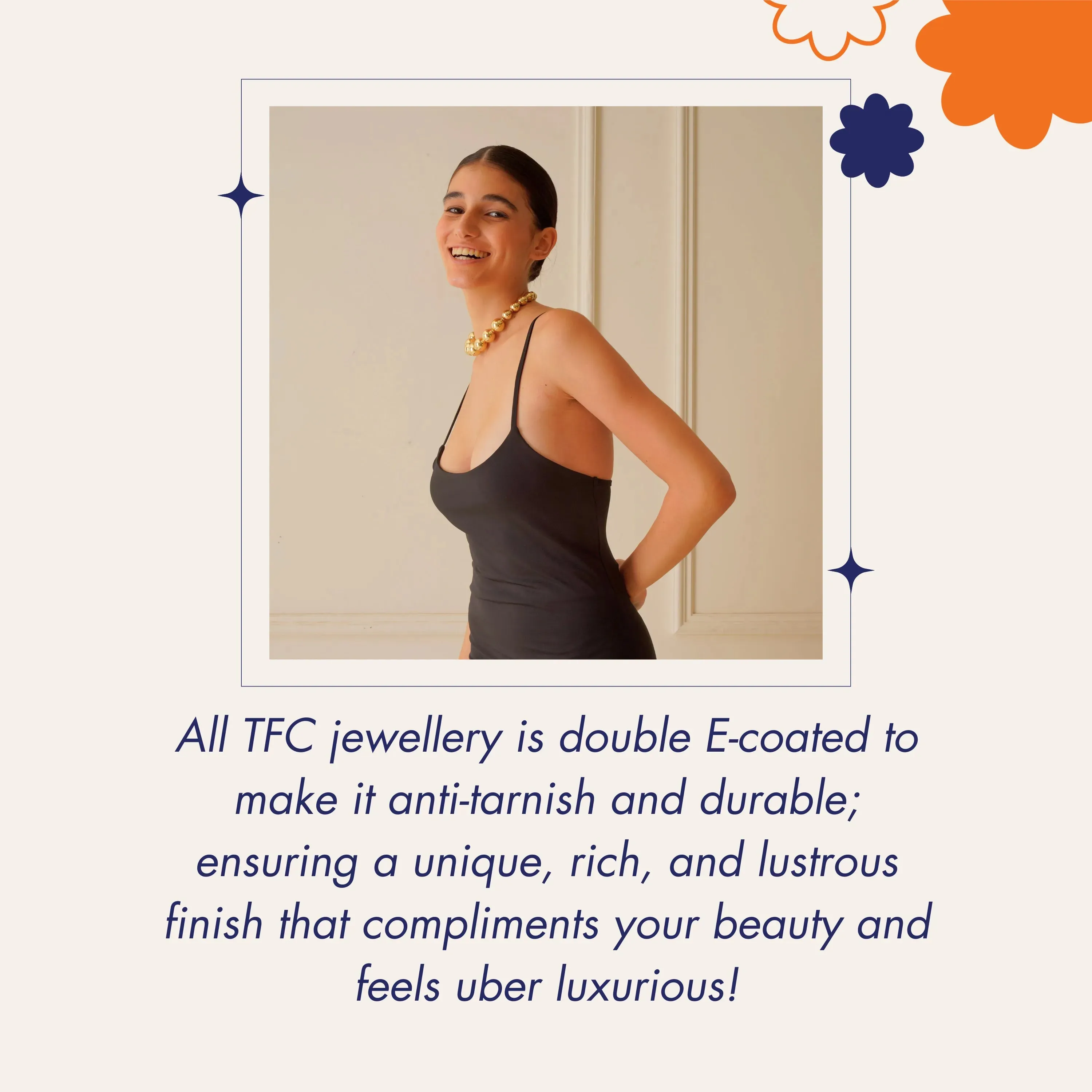 TFC Murano Gold Plated Chain Necklace