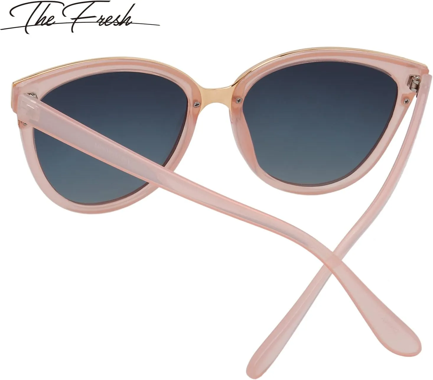 The Fresh Polarized Cat Eye Designer Tip Pointed Sunglasses FR17266P