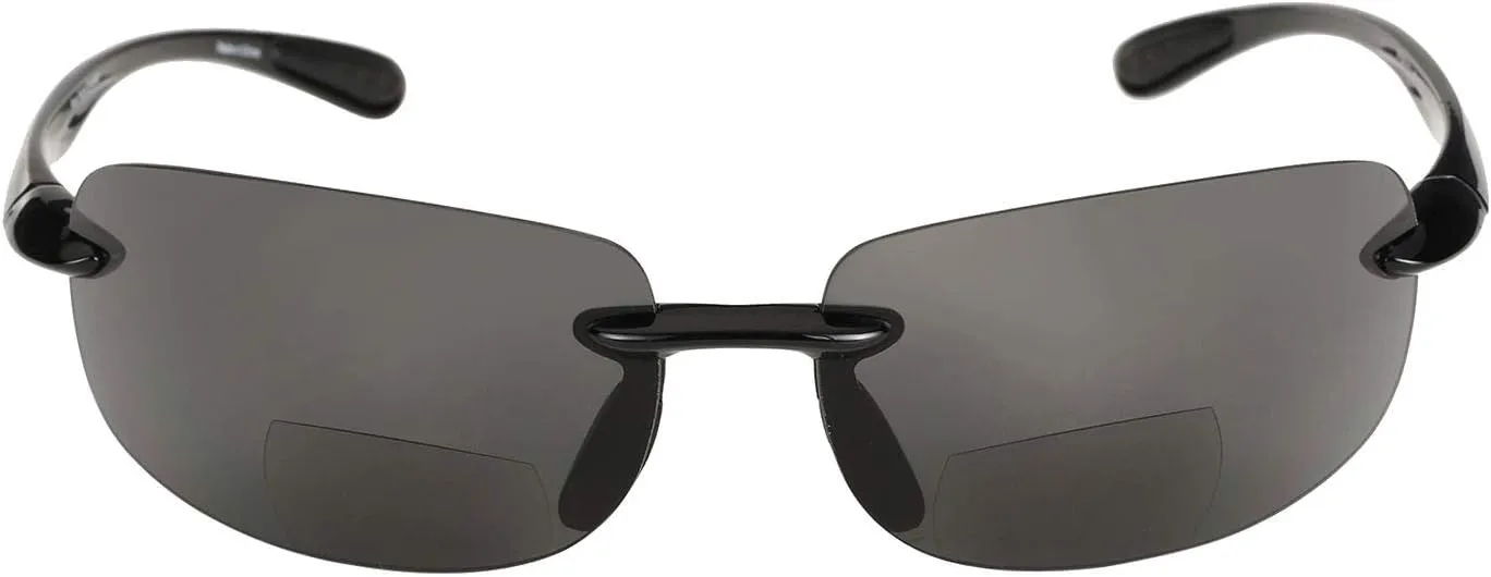 'The Influencer' 2 Pair of Lightweight Sport Wrap Polarized Bifocal Reading Sunglasses for Men and Women