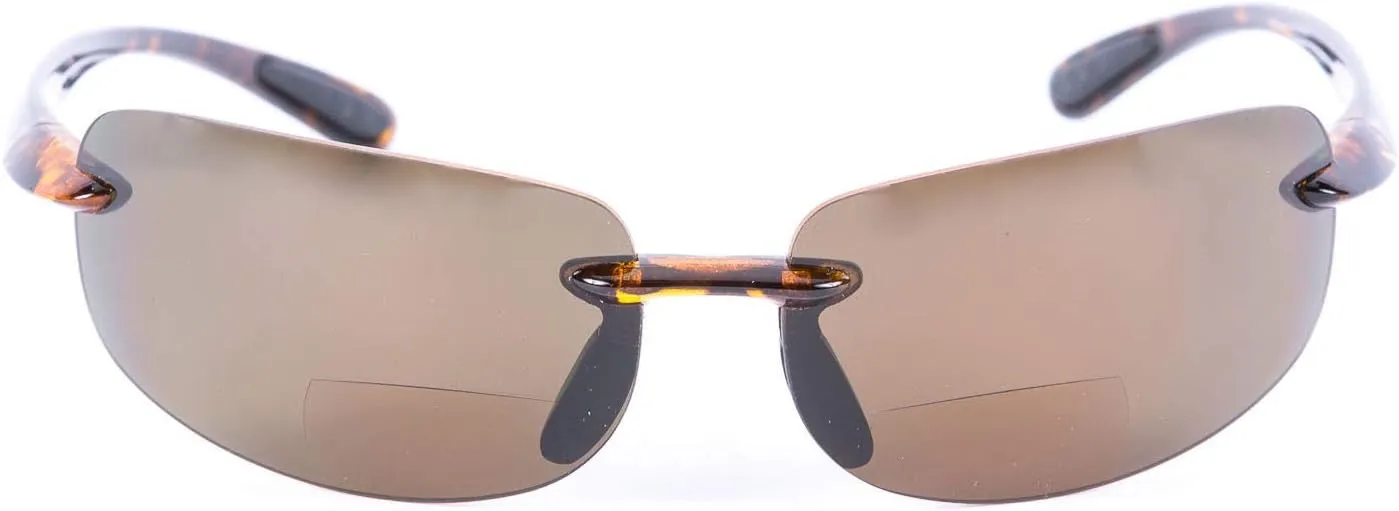 'The Influencer' 2 Pair of Lightweight Sport Wrap Polarized Bifocal Reading Sunglasses for Men and Women