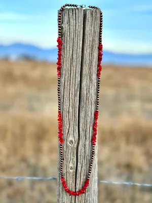 The West of Amarillo Coral & Copper Necklace