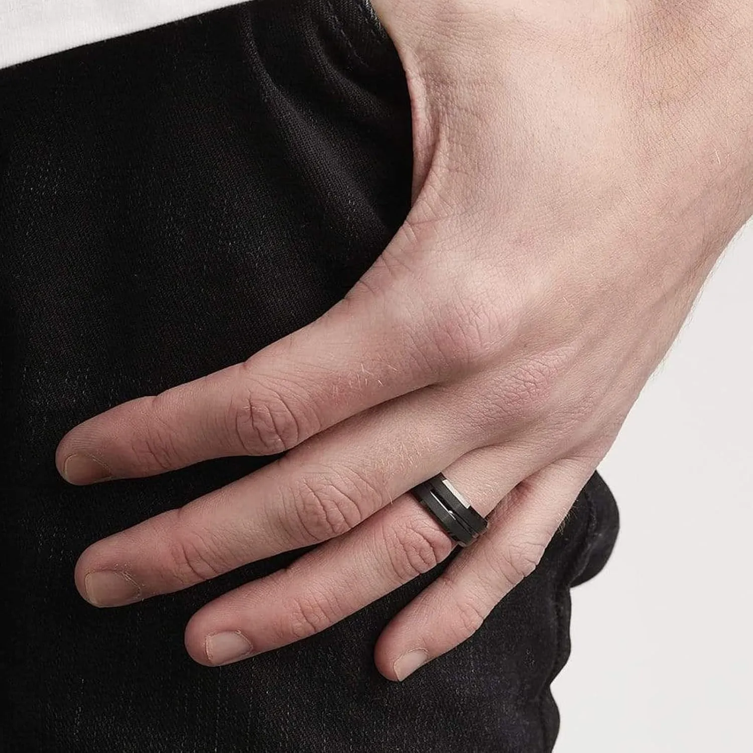 Titanium Steel Eternal Ring for Women Men Anniversary Ring Minimalist Design Proposal Ring Couple Rings