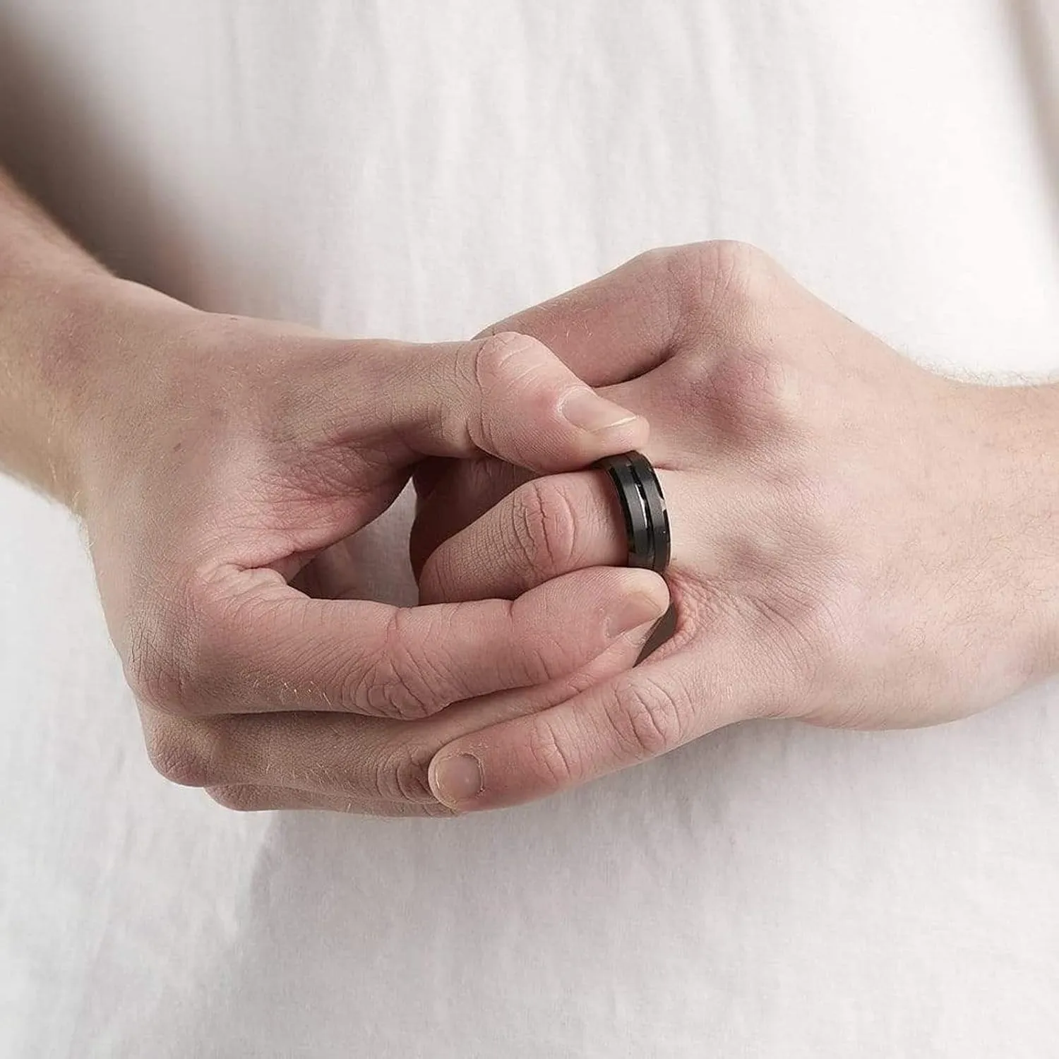 Titanium Steel Eternal Ring for Women Men Anniversary Ring Minimalist Design Proposal Ring Couple Rings