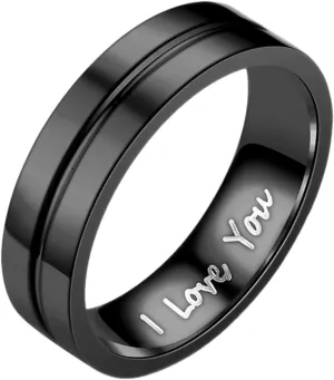 Titanium Steel Eternal Ring for Women Men Anniversary Ring Minimalist Design Proposal Ring Couple Rings