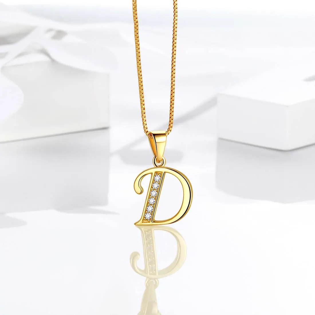Tokyo Mart Letter D Initial Necklaces Pendant Women Men Name Jewelry Gift 925 Silver