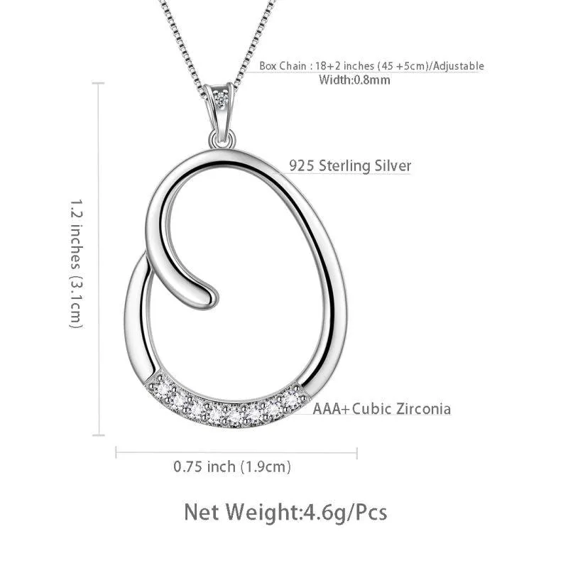 Tokyo Mart Letter Initial O Necklaces Pendant Women Girls Name Jewelry Gift 925 Sterling Silver