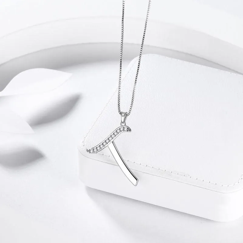 Tokyo Mart Letter Initial T Necklaces Pendant Women Girls Name Jewelry Gift 925 Sterling Silver