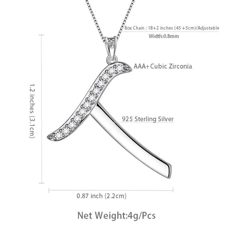 Tokyo Mart Letter Initial T Necklaces Pendant Women Girls Name Jewelry Gift 925 Sterling Silver
