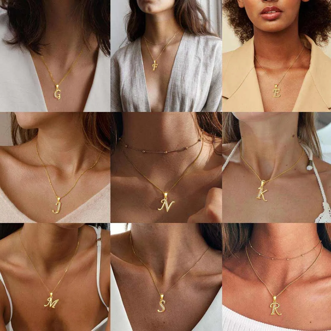 Tokyo Mart Letter M Initial Necklaces Pendant Women Men Name Jewelry Gift 925 Silver