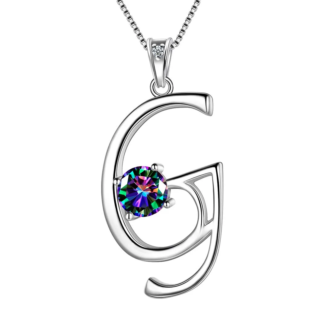 Tokyo Mart Women Initial G Letter Pendant Necklace Girl Name Jewelry Gift 925 Sterling Silver