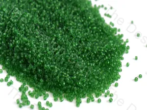 Transparent Green Round Rocailles Seed Beads (Wholesale)