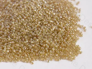 Transparent Luster Golden Round Rocailles Seed Beads