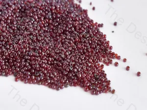 Transparent Luster Maroon Round Rocailles Seed Beads (Wholesale)