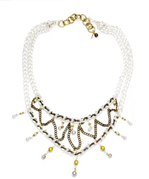 Tribal Silver Plated Chain Necklace