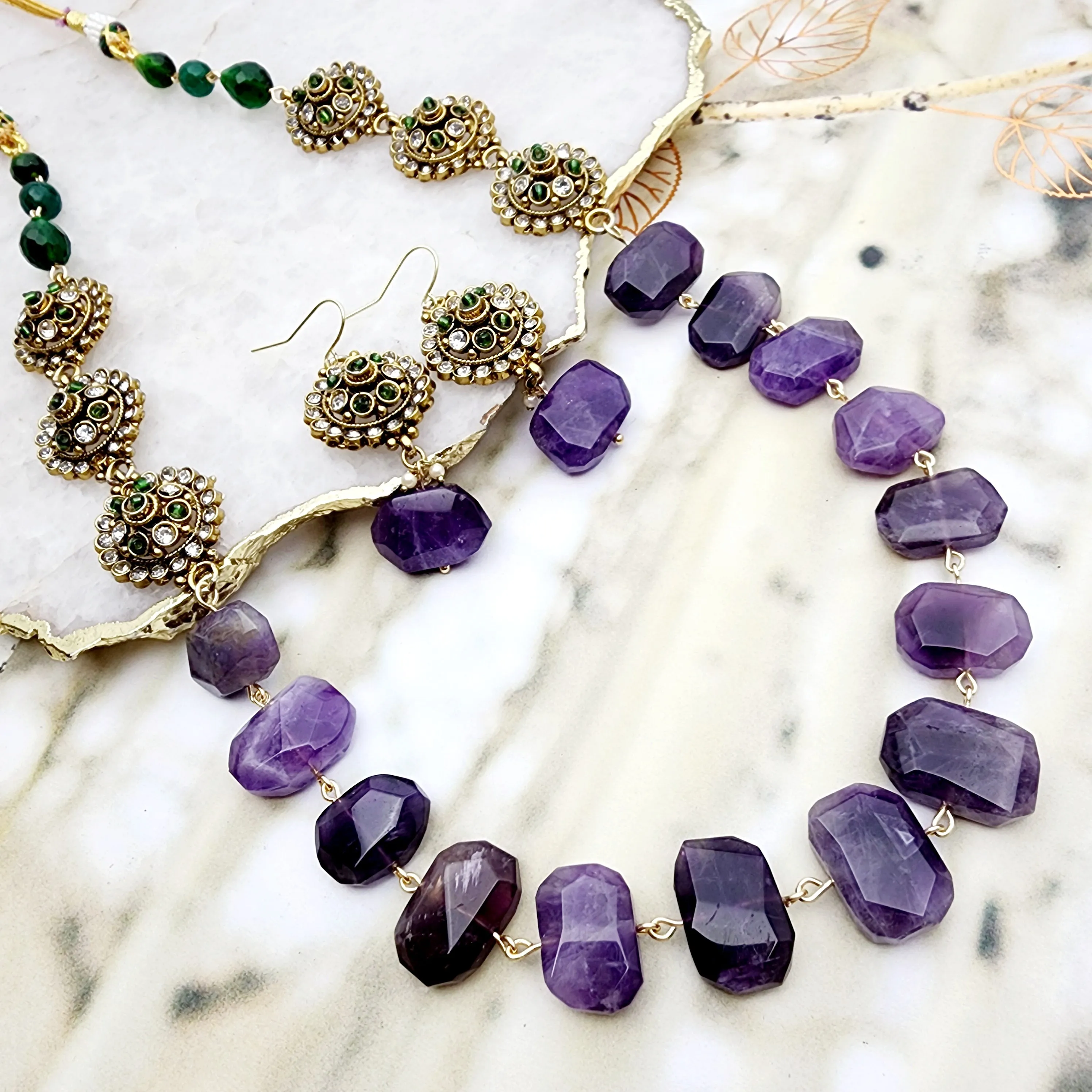 Trielle Station Necklace Set