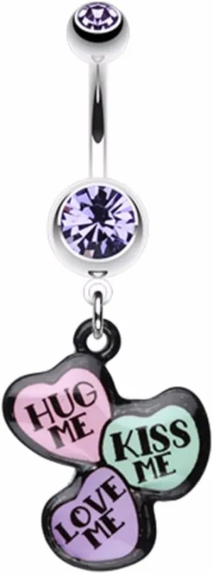 Triple Heart Statement WildKlass Belly Button Ring