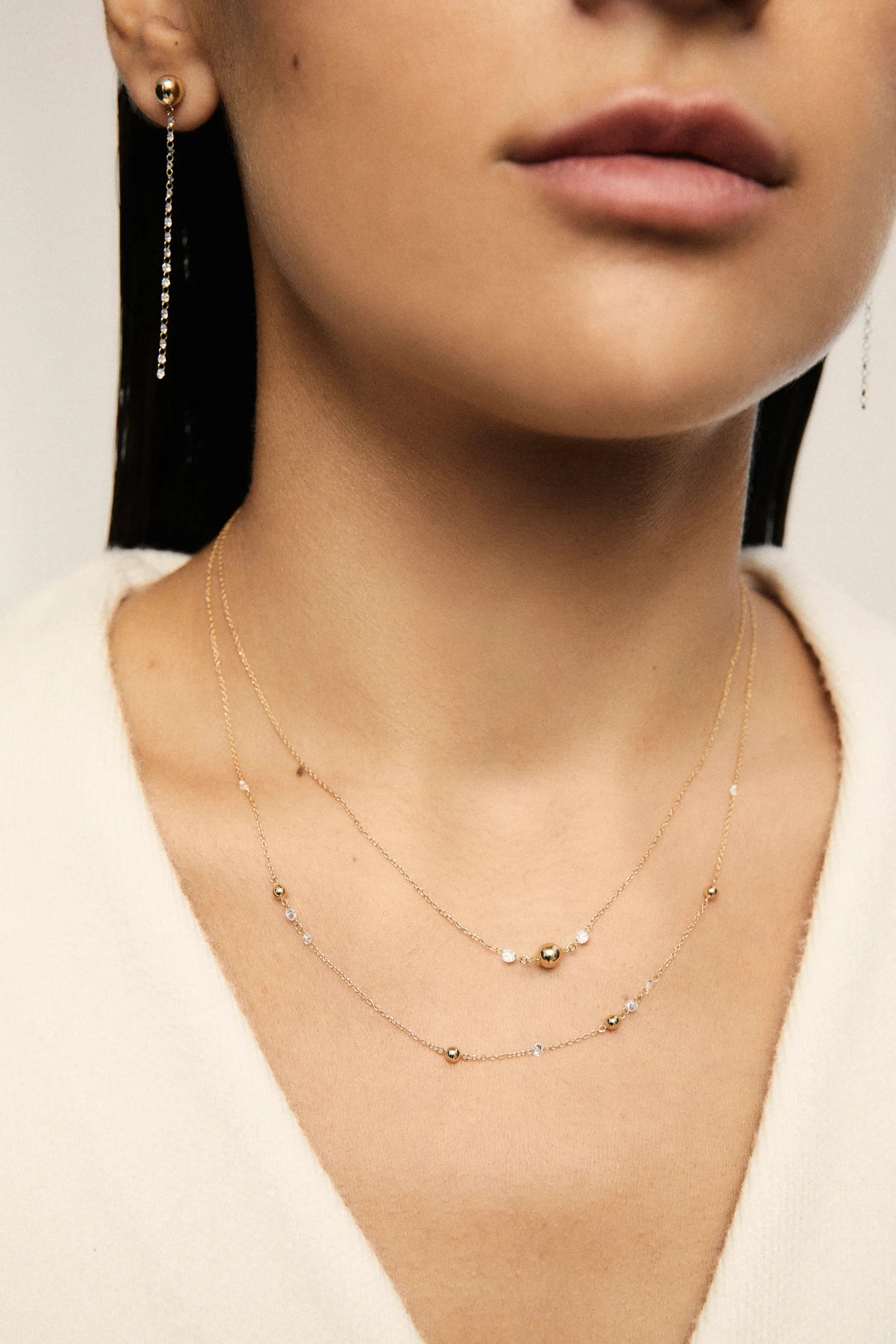 Triplet nude necklace