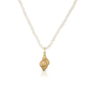 Tritón 18K Gold Plated Necklace w. Pearls