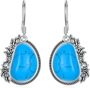 Turquoise Earrings Crawler Earrings for Women Turquoise Leaf Ear Climber Earrings Earrings Western Jewelry Gifts for Women