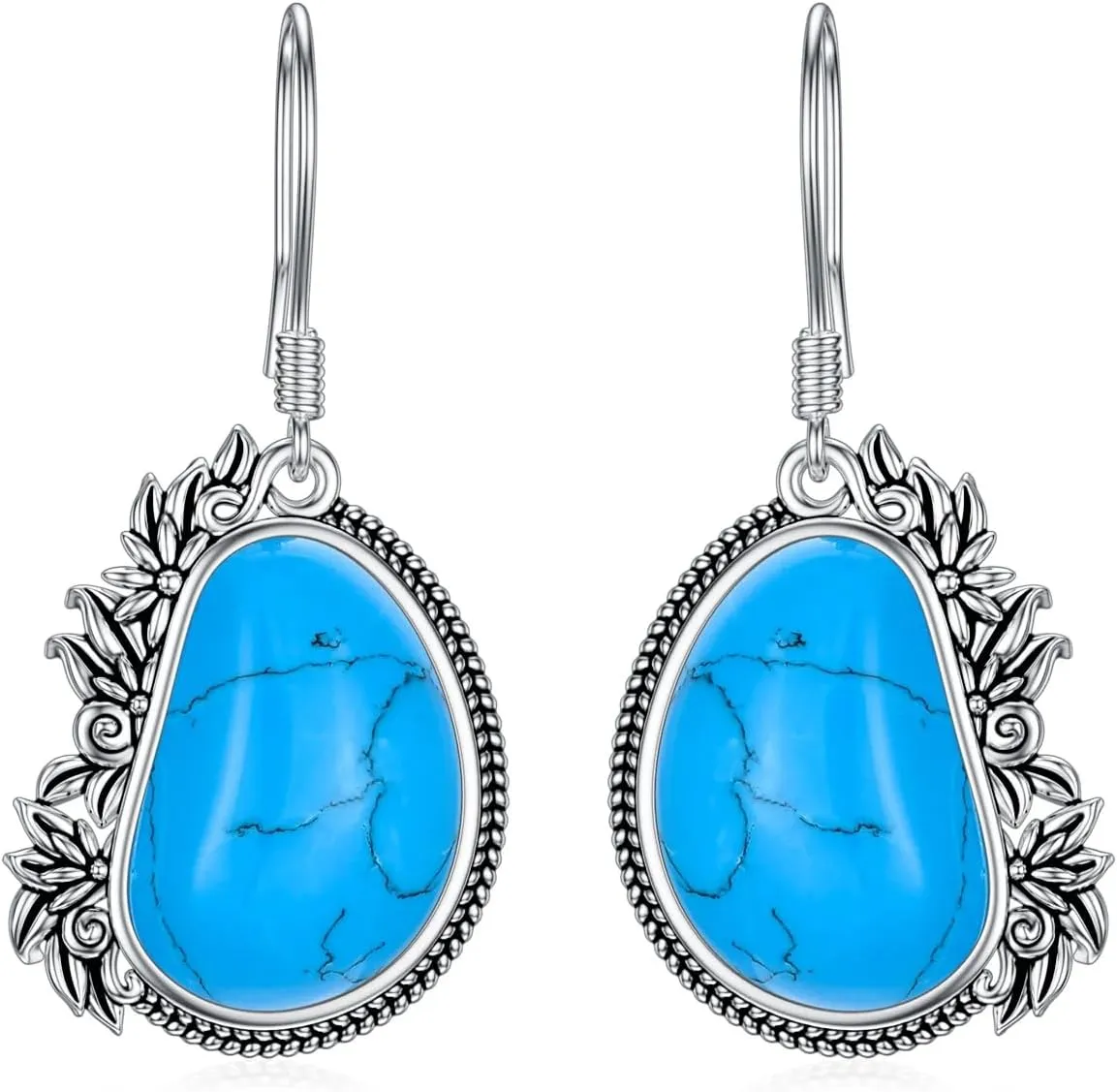 Turquoise Earrings Crawler Earrings for Women Turquoise Leaf Ear Climber Earrings Earrings Western Jewelry Gifts for Women