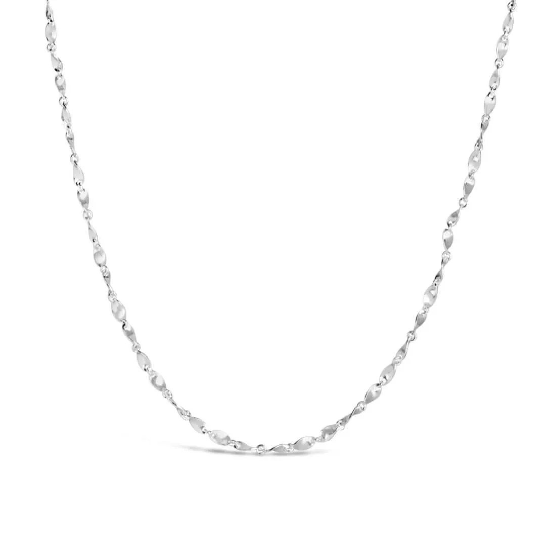 Twist Chain White Gold