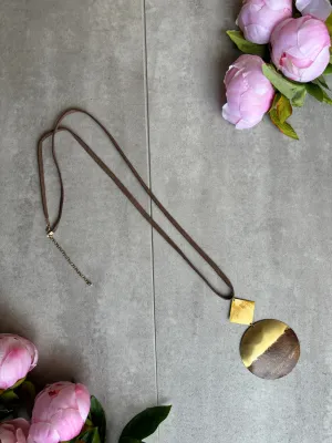Tyra Necklace in Mocha and Gold