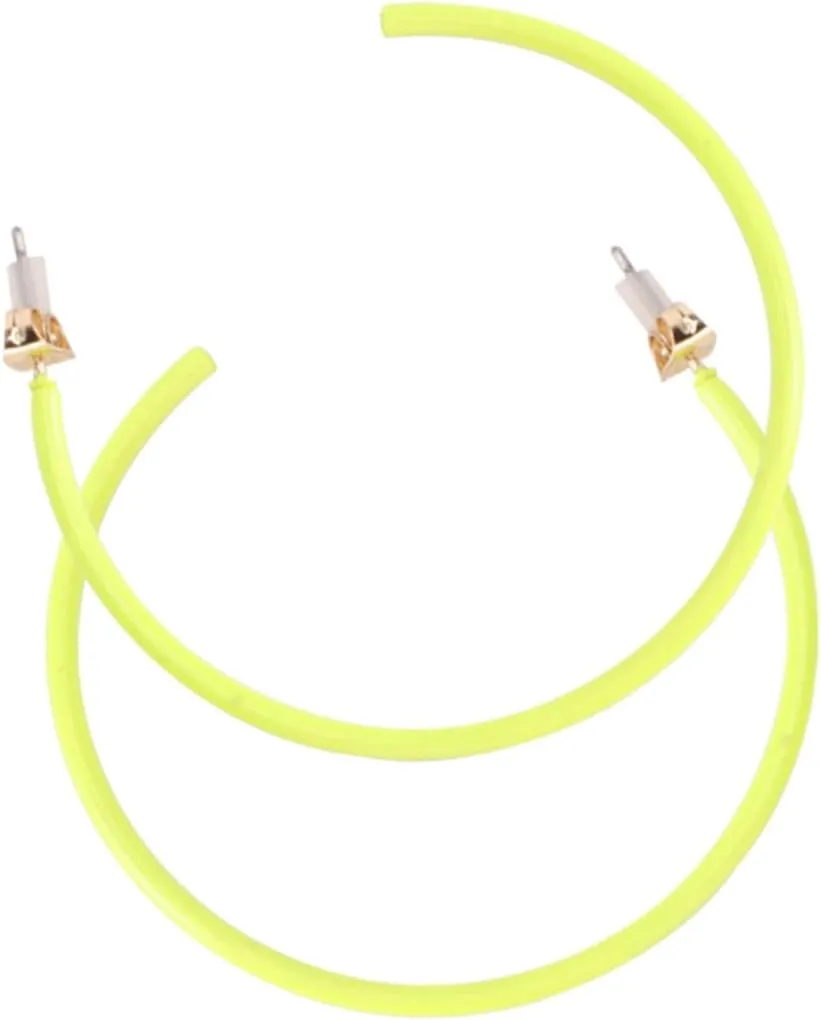 Unique Geometric Hoop Earrings Exaggerated Ear Studs Fluorescent Party Jewelry