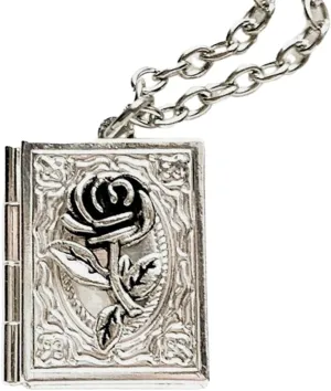 Unique Gothic Pendant Neckchains Charm Individualized Book Locket Pendant Necklace Jewelry for Daily Wear Dates Parties
